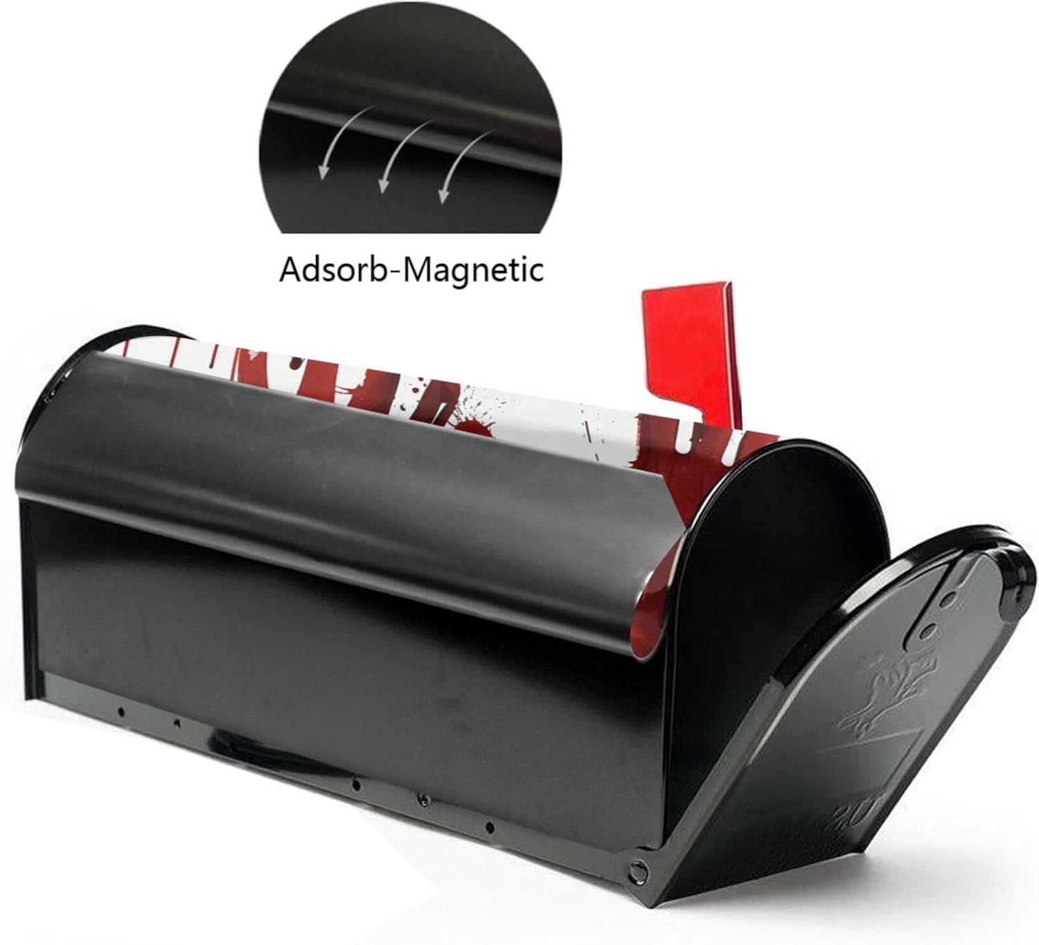 Mailbox Cover 21x18 in, Bloody Handprints Print Waterproof Mailbox Covers Magnetic Post Letter Box Cover Wraps for Garden Outdoor Decor