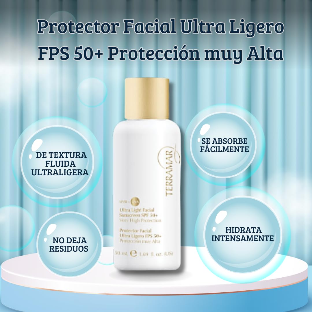 Generic Protector Facial Ultra Ligero FPS 50+ Protección muy Alta Terramar, 1.69 Fl Oz (Pack of 1)