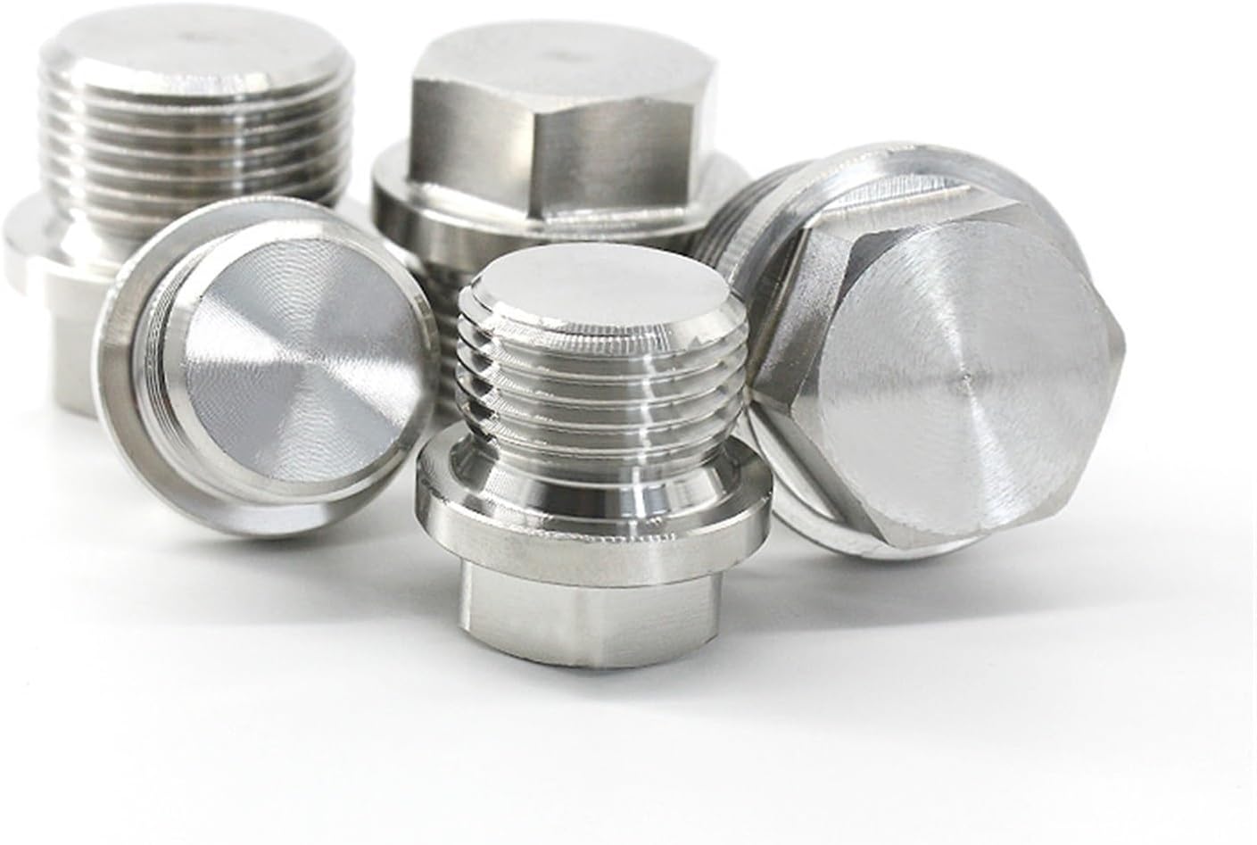 304 Stainless Steel Outer Hexagon Flange Face Oil Screw Bulkhead 1/81/43/81/23/41 Points 2 Points 1Pcs(G3/4-6 points)