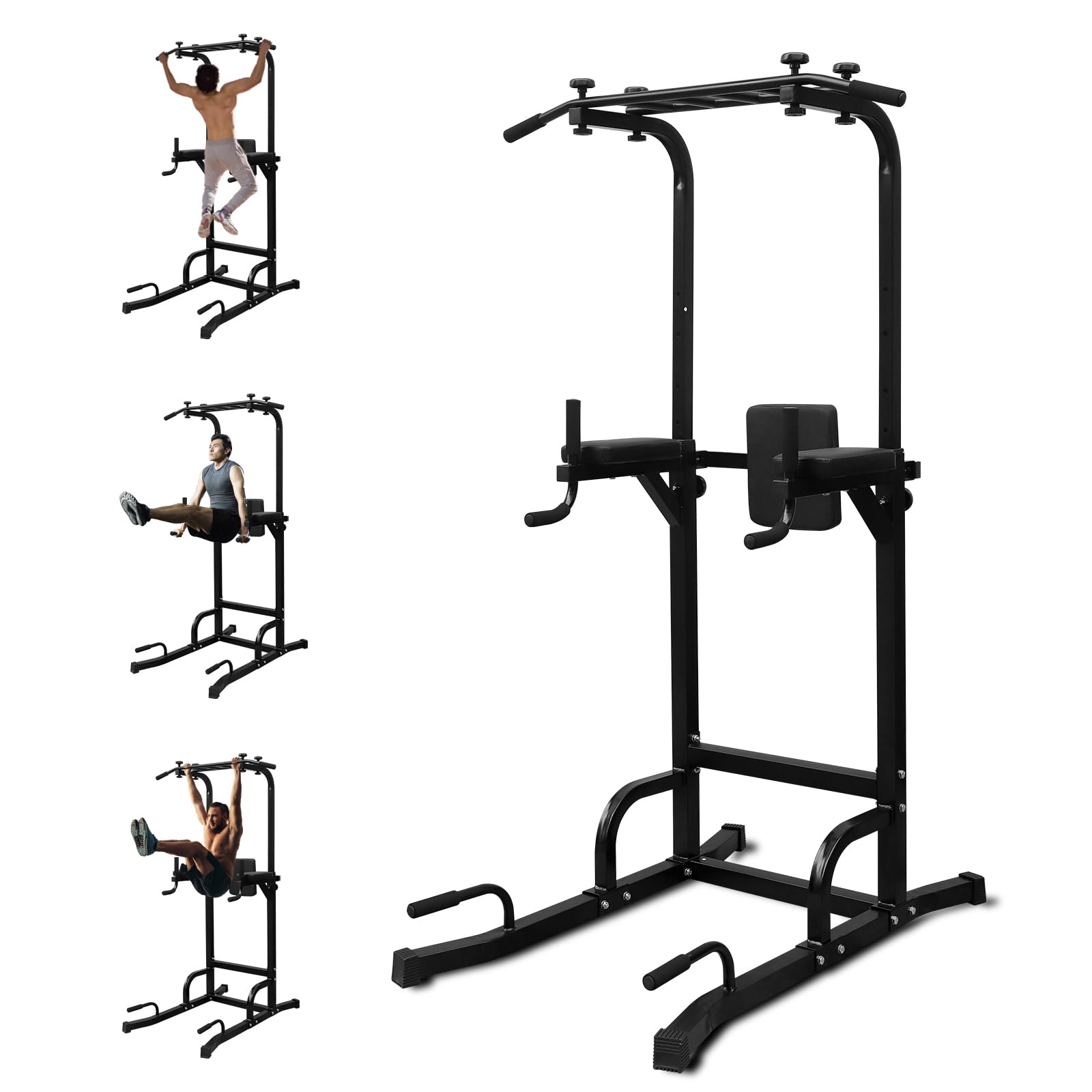 LSKSSNG Power Tower Dip Station Pull Up Bar for Home Office Gym, Multi-Function Workout Dip Station Power Tower for Full Body Strength Training