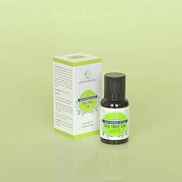 Vrishvrindaa Tea Tree Oil | Tea Tree Essential Oil for Hair, Skin and Face Care - 100% Pure Tea Tree Oil for, Acne, Aromatherapy, Stress, Boost hair growth, arrest hair fall, moisturizes dry scalps| 100% Pure, Natural, and organic and More- 15ml