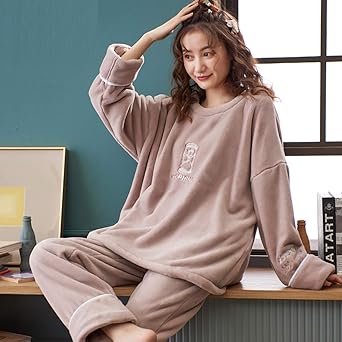 Amazon | [Bormran] もこもこ パジャマ ルームウェア カップル