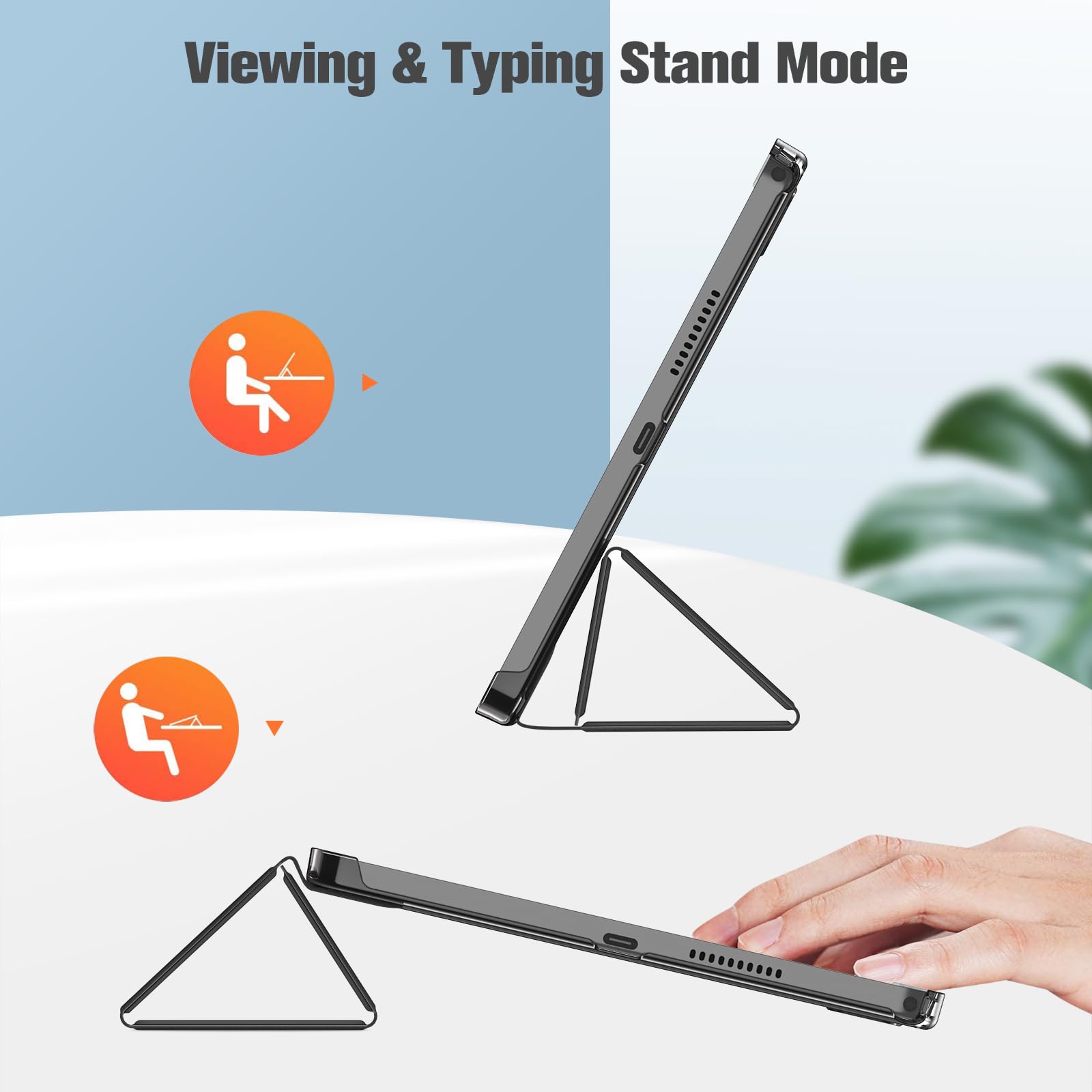 Fintie Etui do Lenovo Tab 10,1 cala 2025 (TB-311FU / TB-311XU), ultracienkie etui ochronne z półprzezroczystą tylną stroną z funkcją automatycznego wygaszenia/wybudzenia (czarne)