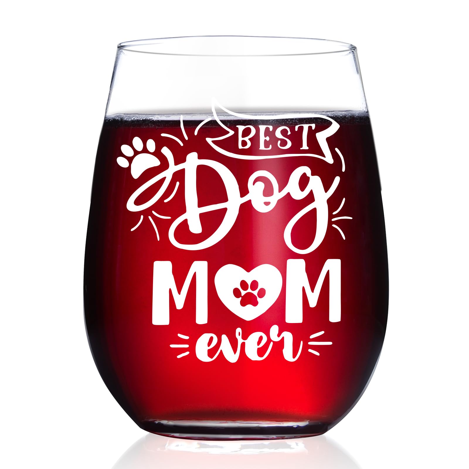 Regalos para mamá de perro para mujer, copa de vino, mejor mamá de perro, cumpleaños, Navidad, día de la madre, regalos para amantes de los perros
