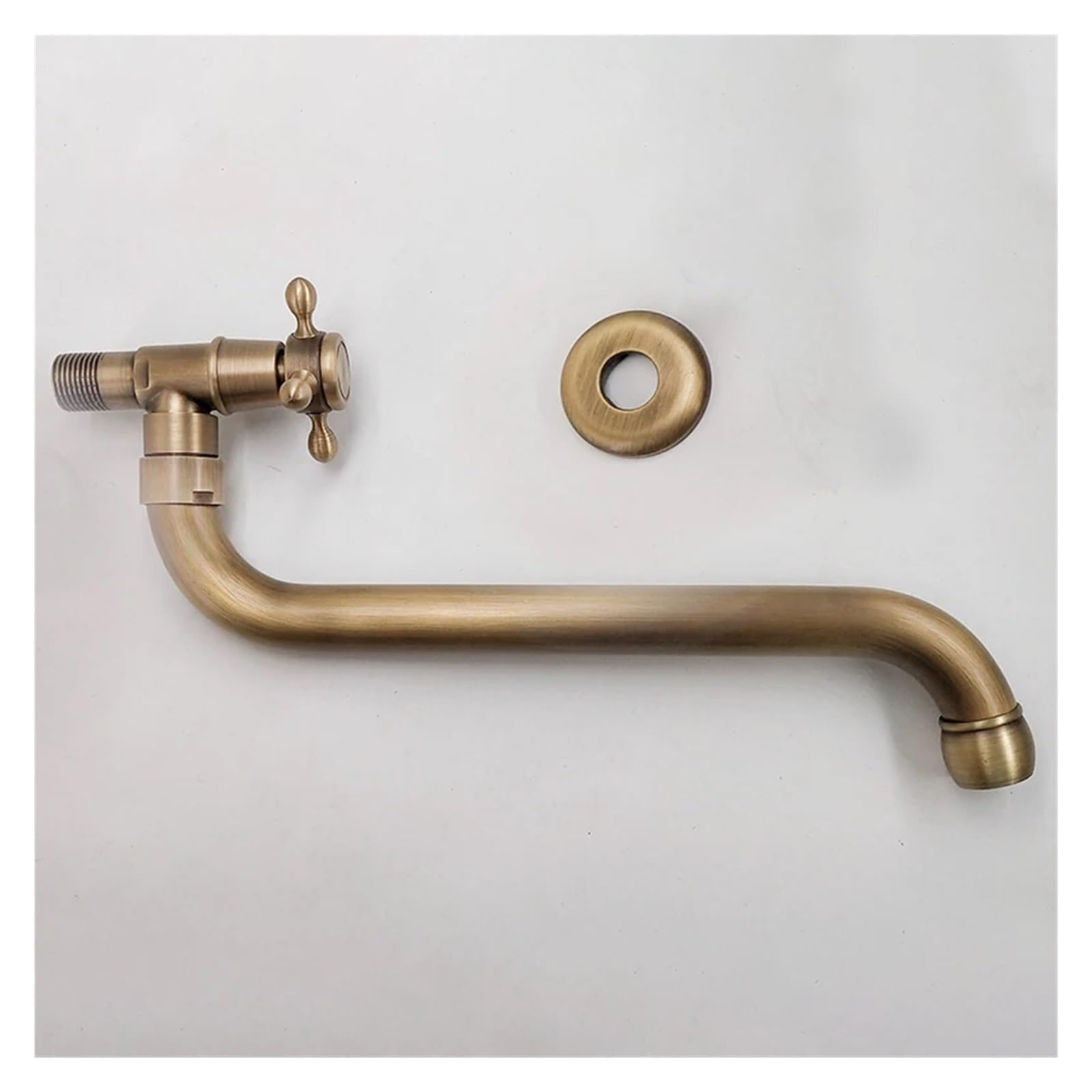 Grifo de cocina Grifo mezclador de cocina, Grifo de piscina con fregona for exteriores de pared de un solo Facuet frío, grifo de fregadero de cocina de pared de bronce Antqiue giratorio para cocina, b