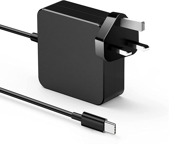 65W 45W Type C USB C Power Supply Laptop PC Charger for Macbook Pro/Air, HP Specter, Lenovo ThinkPad T480 Yoga, Samsung, Dell XPS Latitude, ASUS, Acer, Xiaomi Air, Huawei Matebook Laptop Charger