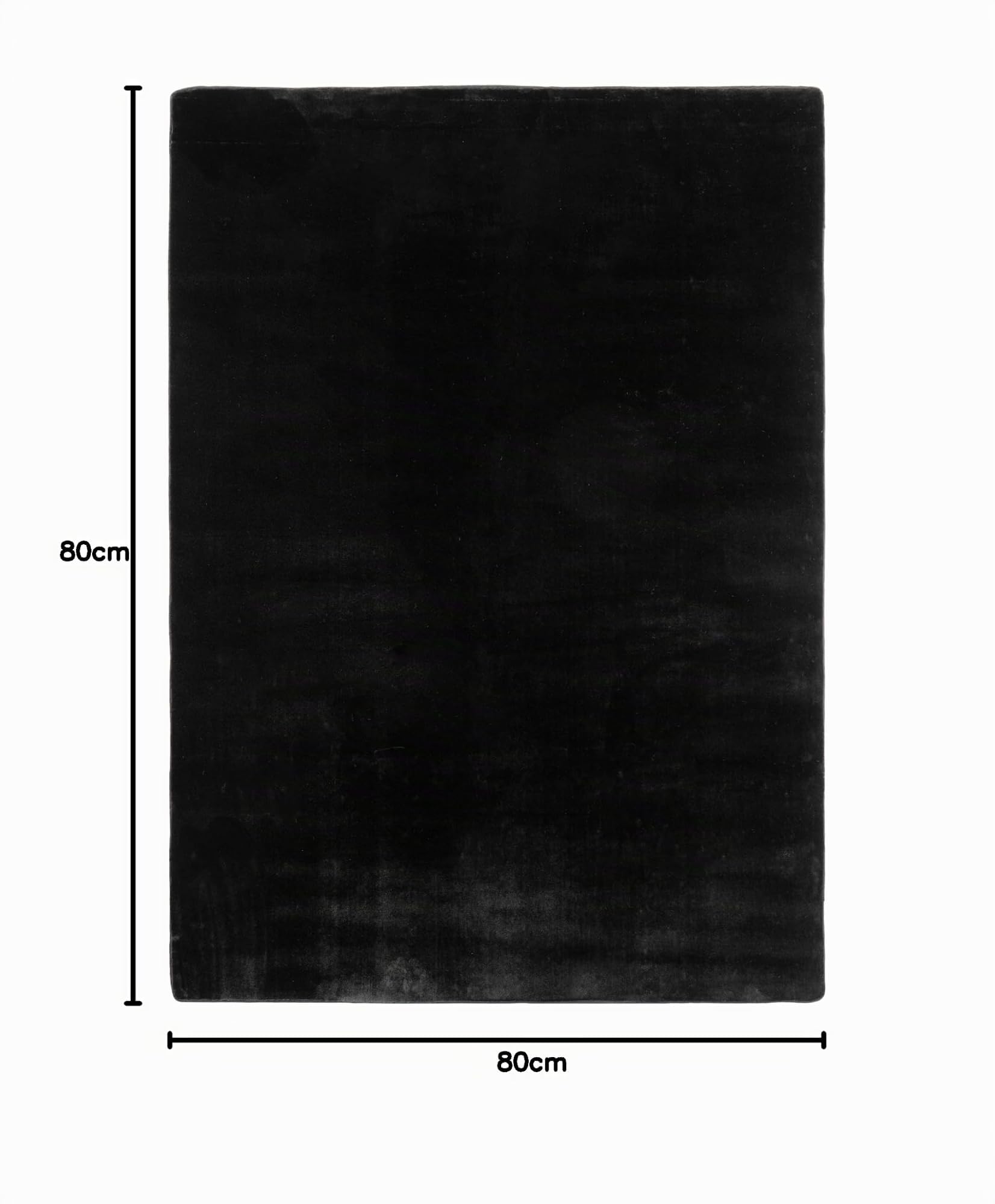 SIMPEX Runder Teppich Schwarz 80 cm Waschbarer Kurzflor Teppich, rund, rutschfest & weich, modernes einfarbiges Design für Wohnzimmer… – Ansicht 2