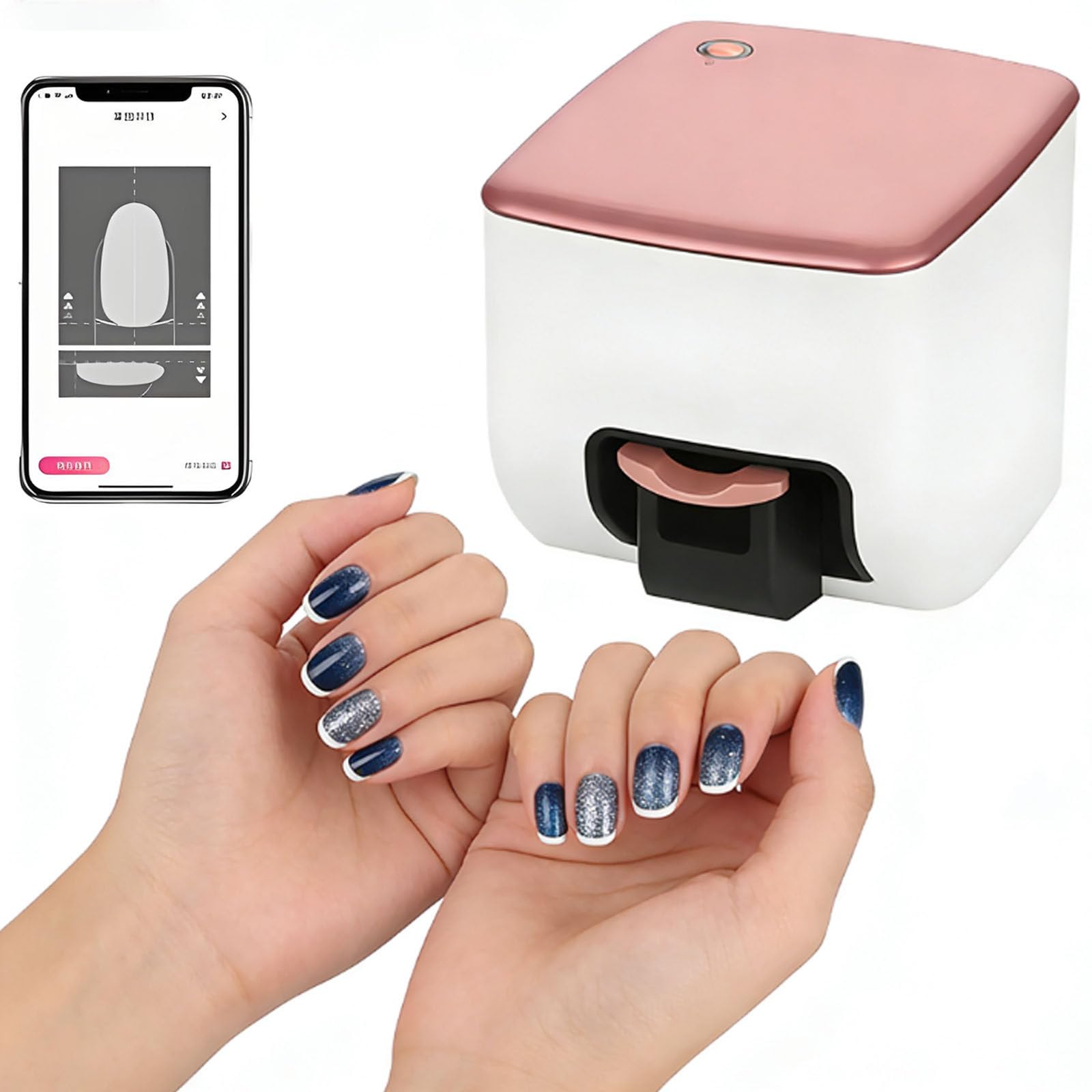 Imprimante À Ongles 3D 2026 - Application pour Télécharger des Photos Et Imprimer Plus De 1000 Motifs, Qualité Professionnelle Salon 4800 Dpi en 10 Secondes