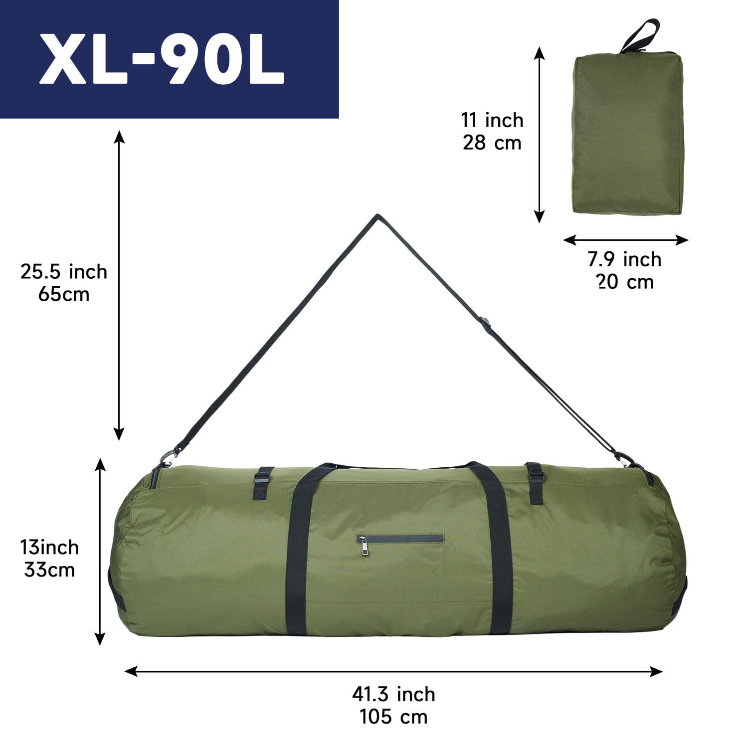 Arxus Borsone da Viaggio 30L/50L/90L Grande Borsone da Viaggio per Sport e Campeggio con Tracolla