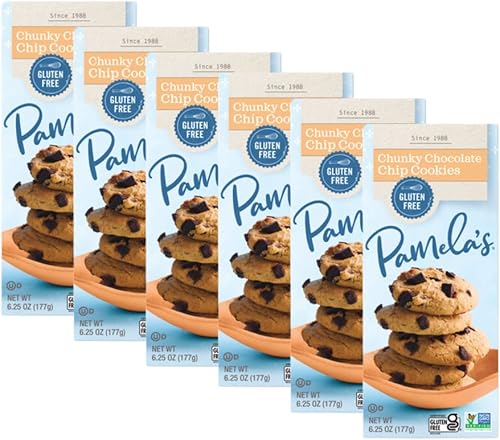 Pamela's Products, Galletas de chispas de chocolate grueso, 6.25 onzas (paquete de 6) 6