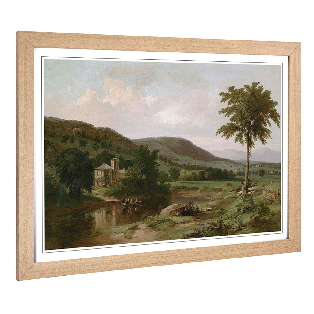 Big Box Art Framed Print of Thomas Cole Summer Idyll Design | Wall Art Picture | Home Decor for Kitchen, Living, Dining Room, Bedroom, Hallway, Office, Oak, A2 / 24.5x18 Inch / 62x45cm