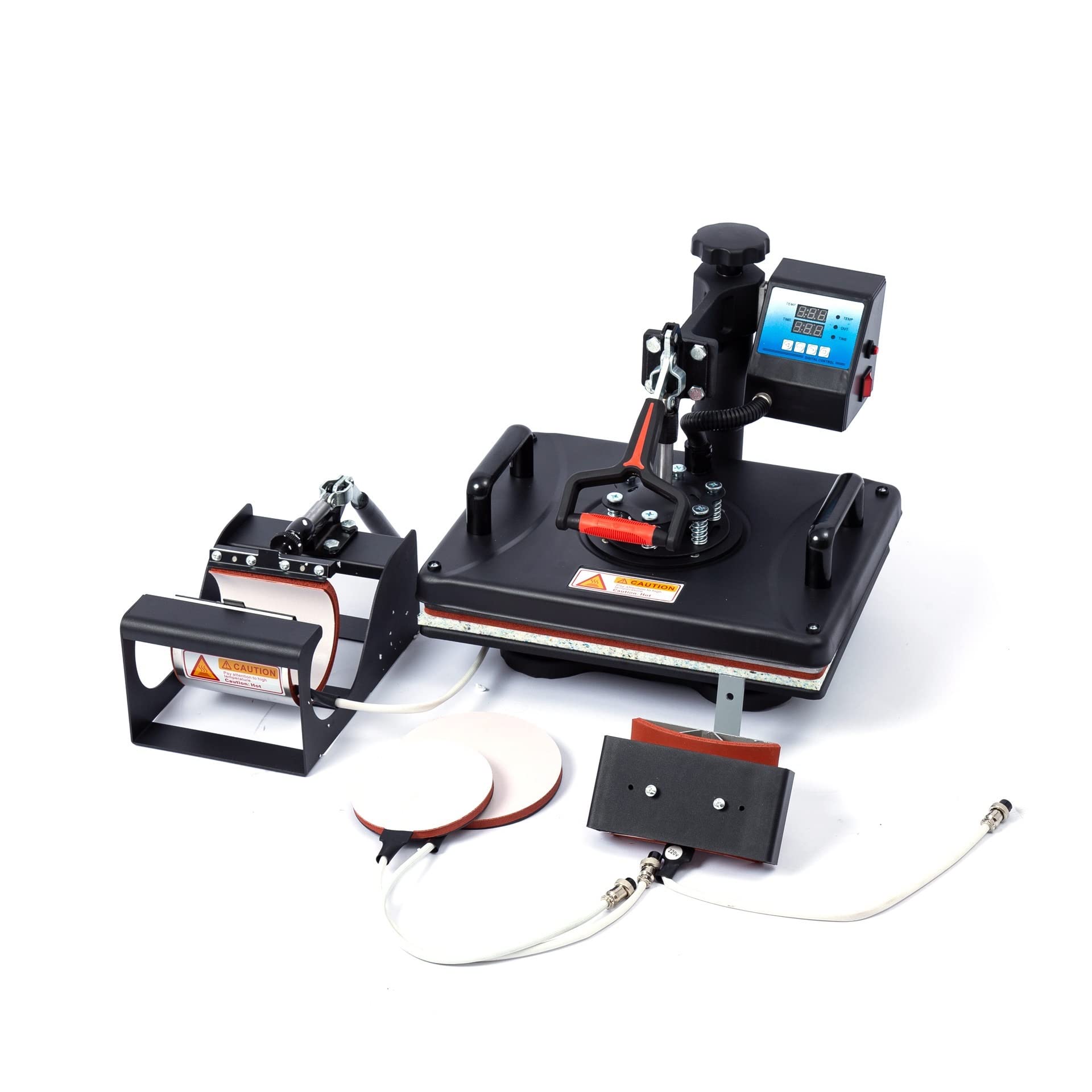 JVDDI 29 * 38 Multi-function 5-in-1 Shaking Head Heat Press Machine Baking Cup Machine 5-in-1 Heat Transfer Machine