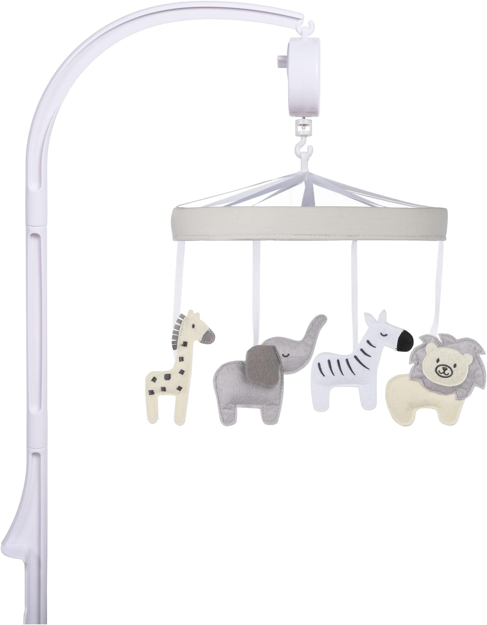Sammy & Lou Safari Adventure Baby Crib Mobile with Music, Crib Mobile Arm Fits Standard Crib Rail