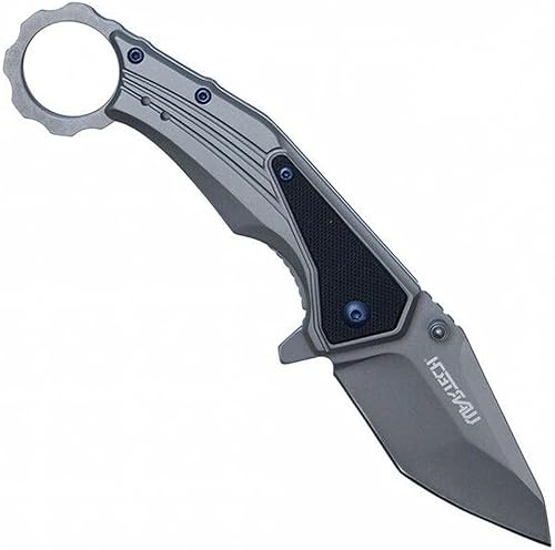 Spring-Assist Cuchillo Plegable Gunmetal Tanto Blade Tactical BlackGray Pro Tactical Limited Camping Outdoor Knife Blade Tigr0M02910