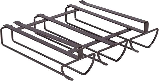 ORZ Stemware Rack Wine Glass Holder Under Shelf with 3 Slots, Hanging Champagne Goblets Holders Hanger Organiser for Kitchen Cabinet Cupboard Bar Pub