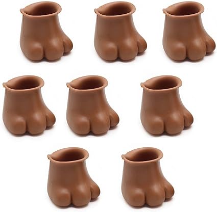Amazon Hitasi 椅子脚カバー 8個セット 椅子脚キャップ 騒音 きず防止 シリコン 四角 丸型 いすの足カバー おしゃれ かわいい猫の爪 脚ピタキャップ ソファー 滑り止め かわいい チェアマット 家具保護 耐衝撃性 防震 滑り防止 取り付け簡単 洗える 丸型 S ブラウン 床