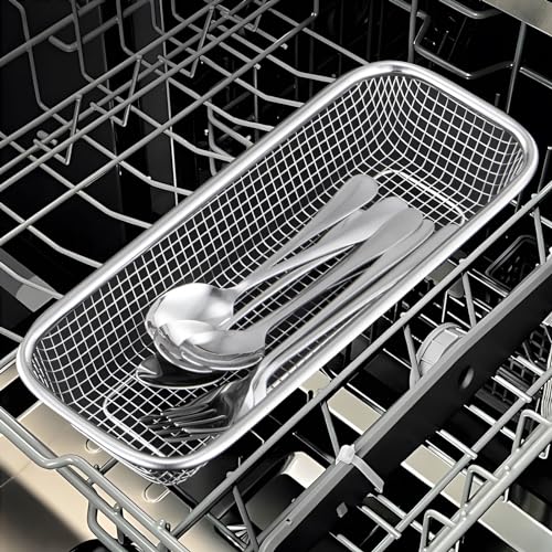 Iwntwy Utensil Drying Rack, 2 Pack Stainless Steel Utensils Holder Dishwasher Silverware Basket thumb #2