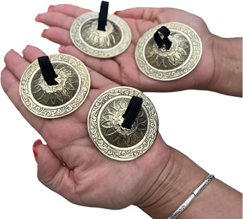 dharmaobjects Belly Dancing)Pro dedo Zills o Cymbals 2Par4pcs de oro 6cm