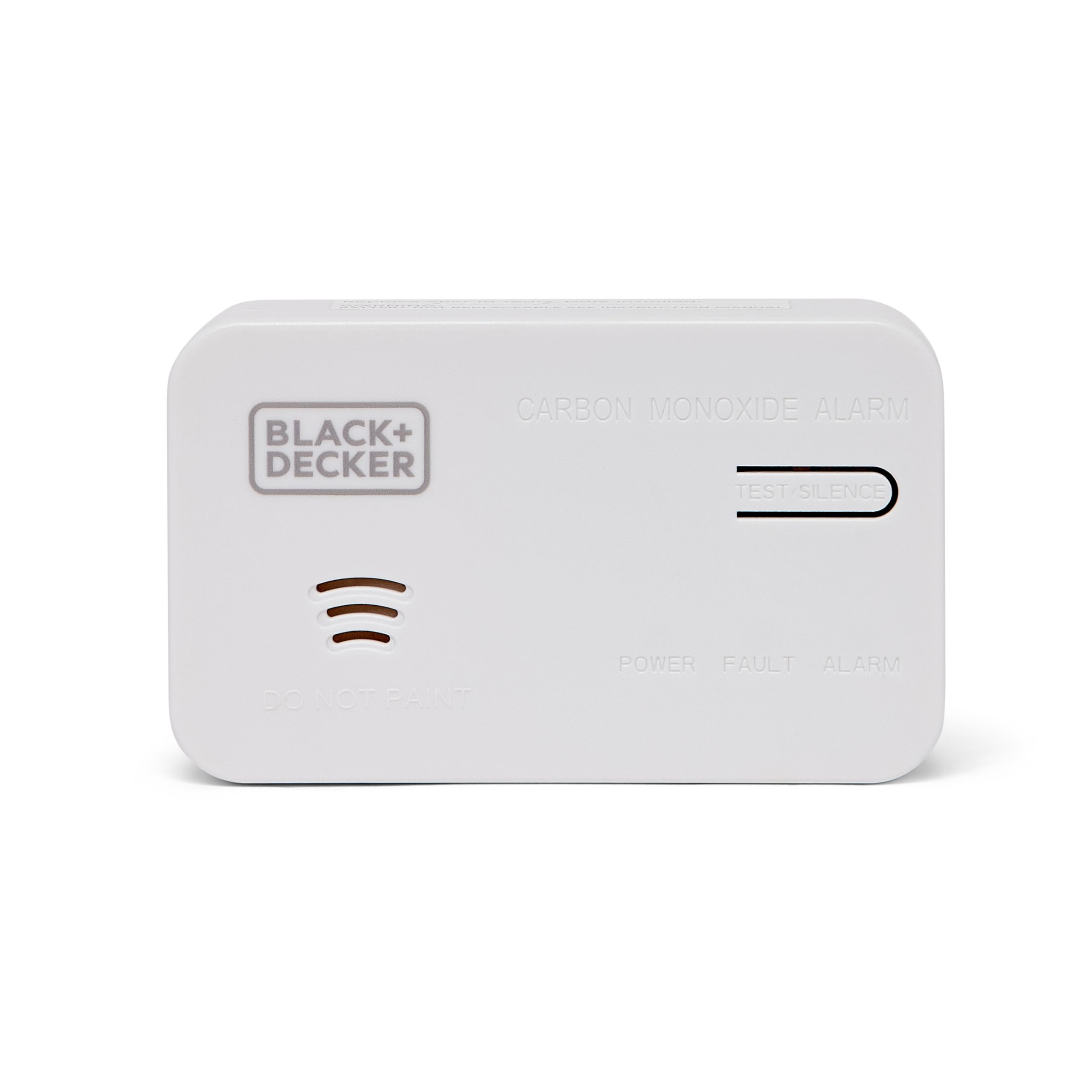 BLACK+DECKER Carbon Monoxide Alarm and Detector. 10 Year Battery Life With Built In Lithium Battery. Easy To Install CO Alarm For Home. Travel Friendly, Portable. White with Test Button.