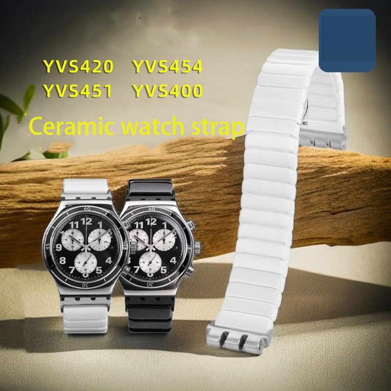Bracelet céramique compatible Swatch YVB404 : réparez votre montre avec l'interface concave