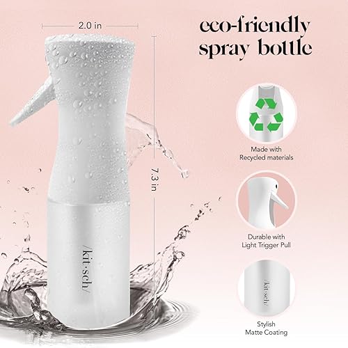 Miniatura 2 de Botella de Spray Continuo Kitsch para el Cabello  Mister de Agua de Niebla Fina y Botella de Spray de Agua  Botella de Spray de Cabello Reciclada