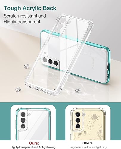 Miniatura 4 de SURITCH Funda transparente para Samsung Galaxy S21 de 6.2 pulgadas (solamente), protector de pantalla integrado carcasa rígida protectora de cuerpo