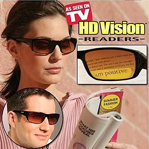 HD Vision Readers- BiFocal Sunglasses, Black 3.5