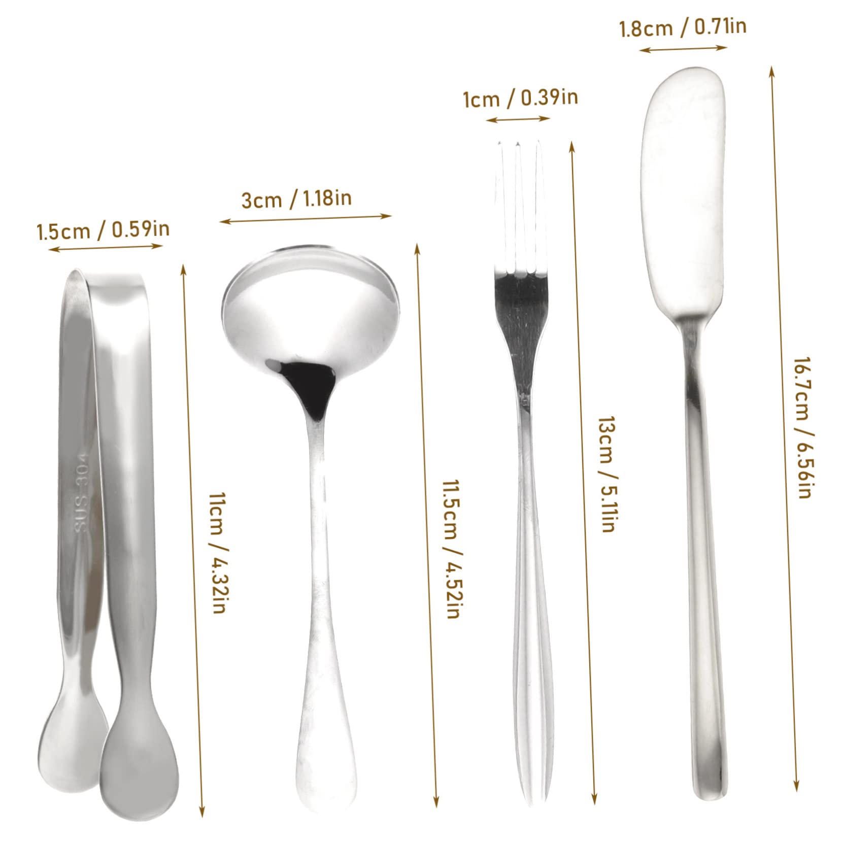 SOLUSTRE 1Set Cheese Knife with Butter Spreaders Mini Serving Tongs Coffee Spoon and Dessert Forks for Cheese Lovers and Entertaining