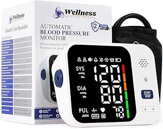 Bp Monitoring Machine for Home - Blood Pressure Monitor With USB-C, Talking Voice Mode, Large LED Display & Adjustable Cuff | Accurate Automatic BP Apparatus