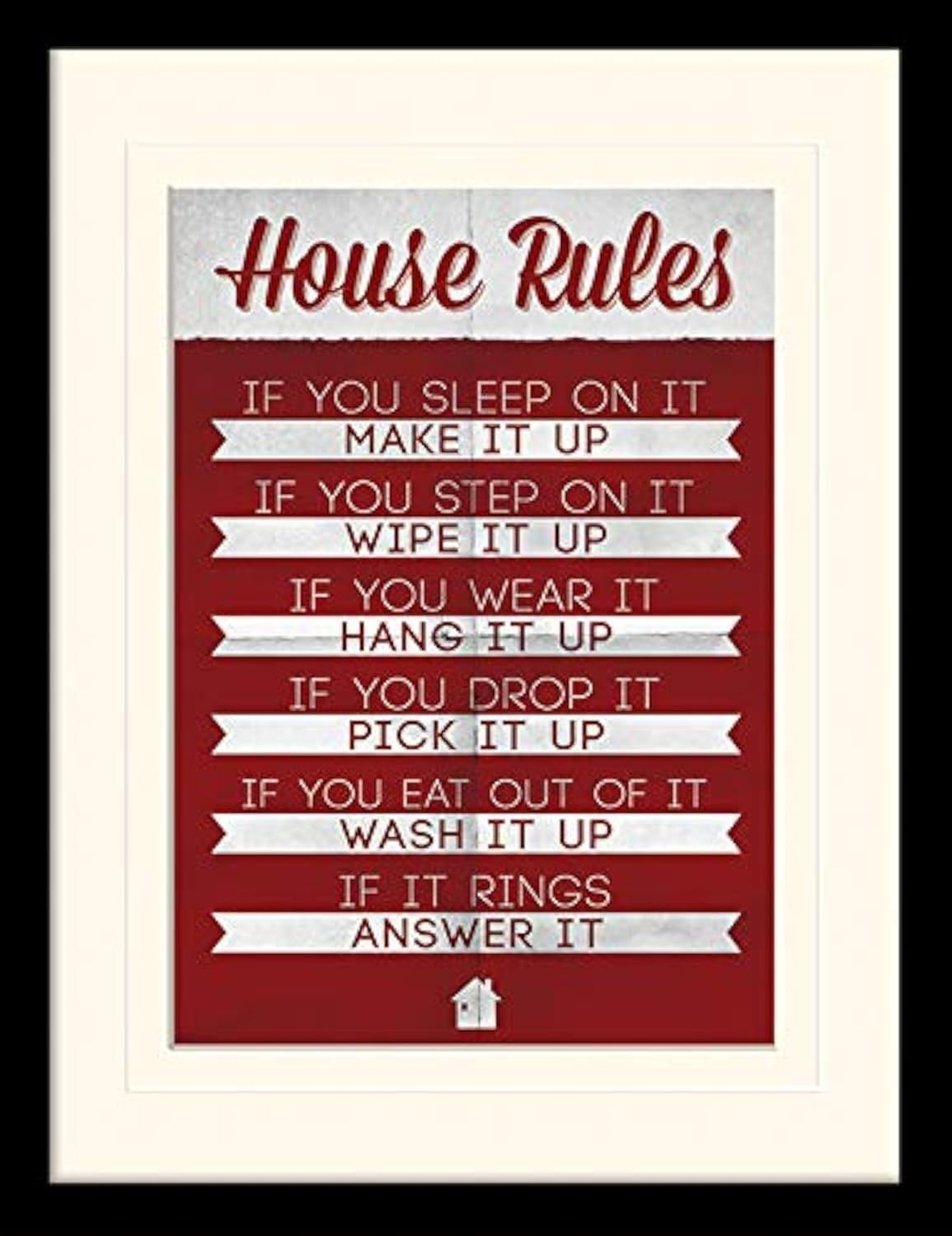 Pyramid International House Rules Memorabilia, Multi-Colour, 30 x 40 cm