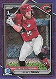 2024 BOWMAN CHROME PROSPECTS REFRACTOR PURPLE SHIMMER #BCP-187 BLAKE DUNN /250 CINCINNATI REDS BASEBALL OFFICIAL TRADING CARD OF MLB
