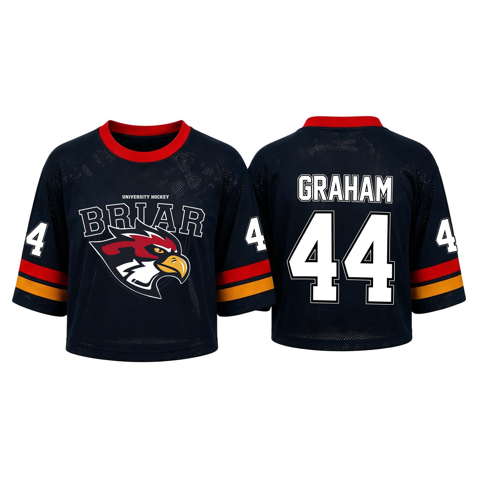 Off Campus Hockey Jersey Women Graham 44 & Logan 22 & Tucker 46 & Dean 66 Briar U Hockey Shirts Short Sleeve Briar University Shirts Sports Y2K Crop Tops Off Campus Merch for Fans
