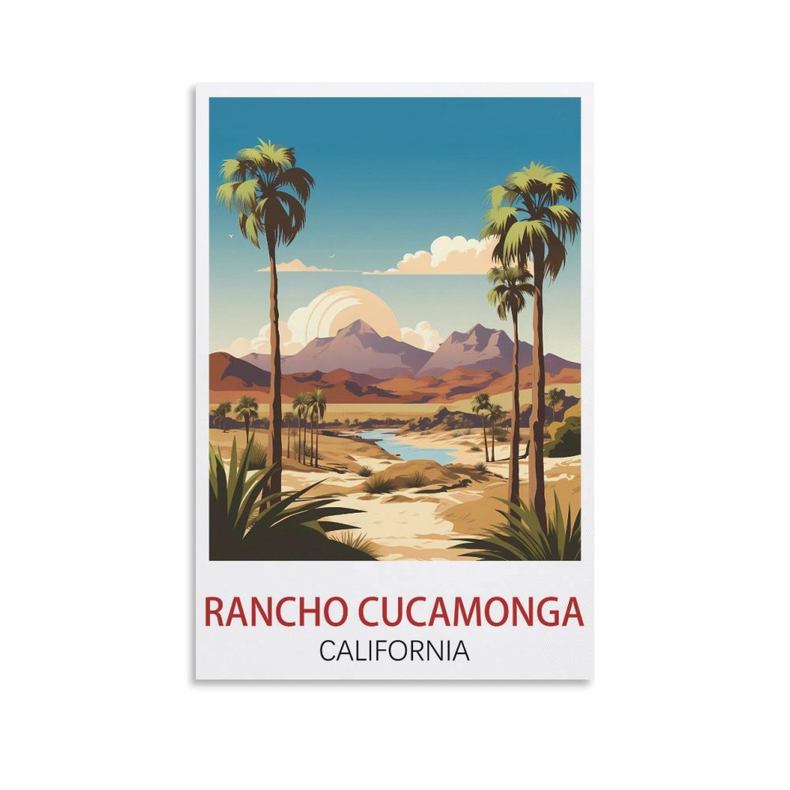 Metal Tin Sign Metal Wall Decorative Tin Signs for Home Kitchen Bar Coffee Shop Club Orchard Decoration Rancho Cucamonga California Posters 30x30cm