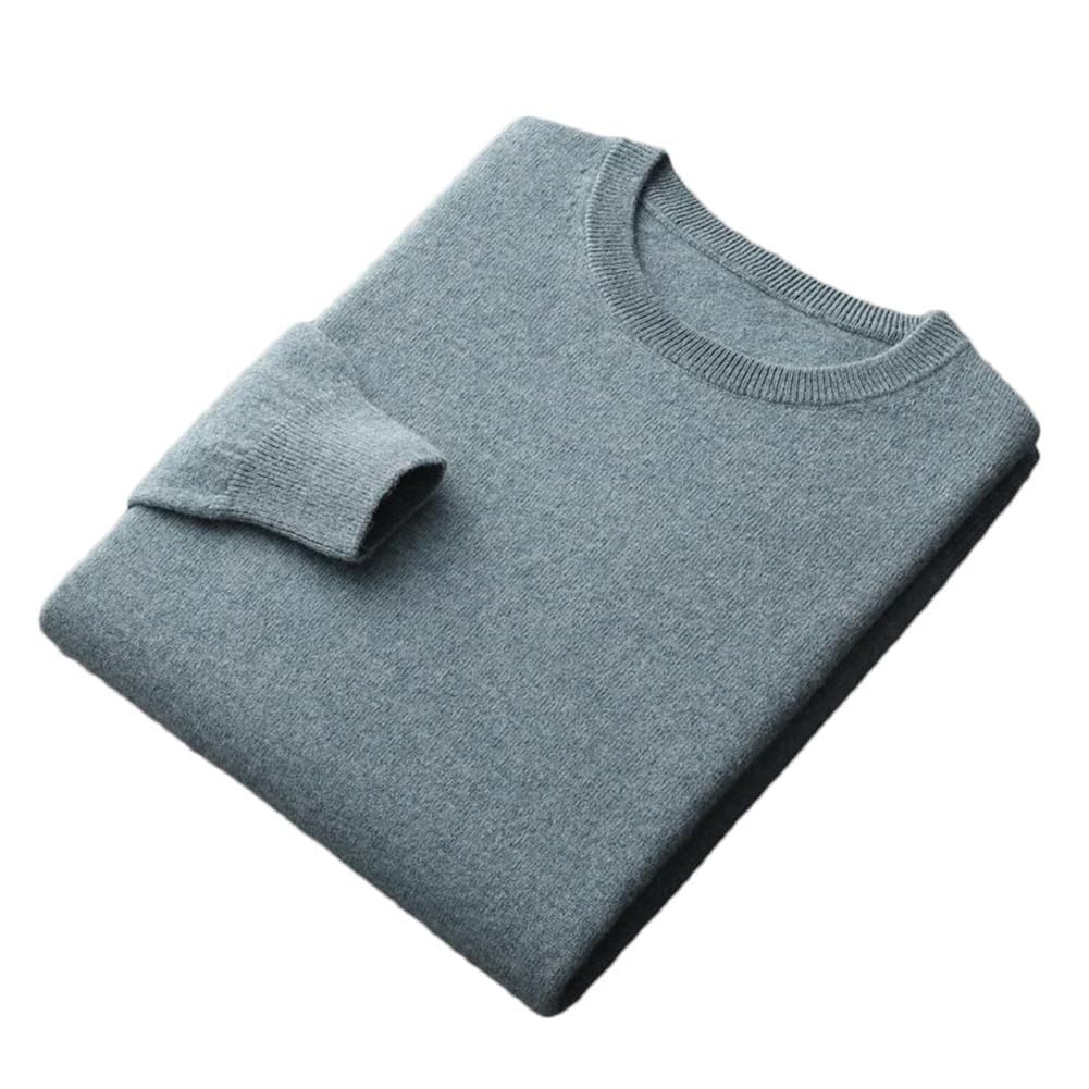 Barley Direct Men's Gn8 100% Merino Wool Sweater Crew Neck Pullover Tops Solid Color Seamless Sweater Basic Jumper(,Xx-Large)