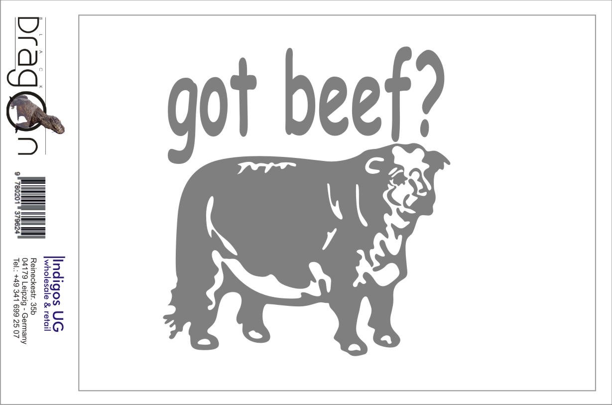 Adesivo Auto Divertente 'Got Angus?' | Sticker JDM In Argento 149x30 Mm | INDIGOS UG | Resistente Ai Raggi UV E Autolavaggio - 2