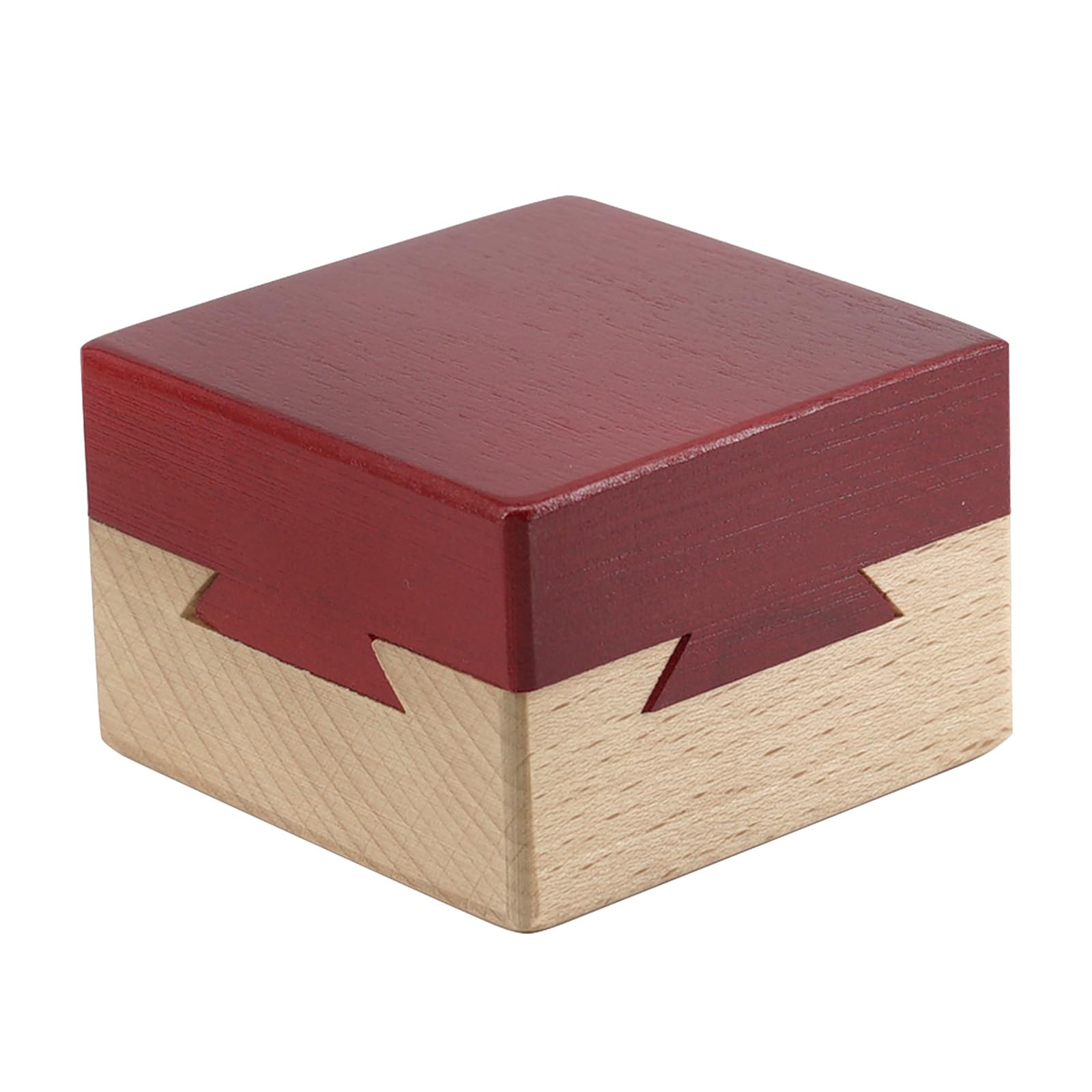Wooden Magic Secret Puzzle Box Present Brain Teaser Lock Box for Adult with Hidden Compartment for Girlfriend Surprise (Red) - Image 3