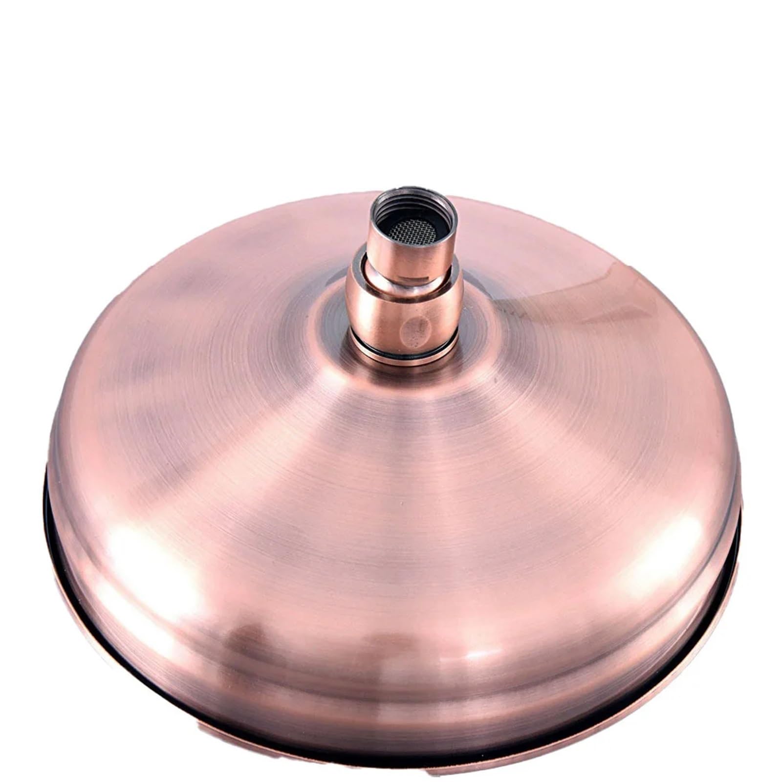 Zymjzbetic Shower Head 8 Inch Round Rainfall Shower Head Bathroom Top Sprayer Antique Red Copper Rain Showerhead