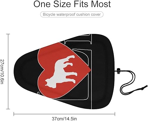Miniatura 2 de Love Pit Bull Dog Bicycle Seat Cover Waterproof Bike Seat Cushion Cover Protector Saddle Cover for Outdoor Biking