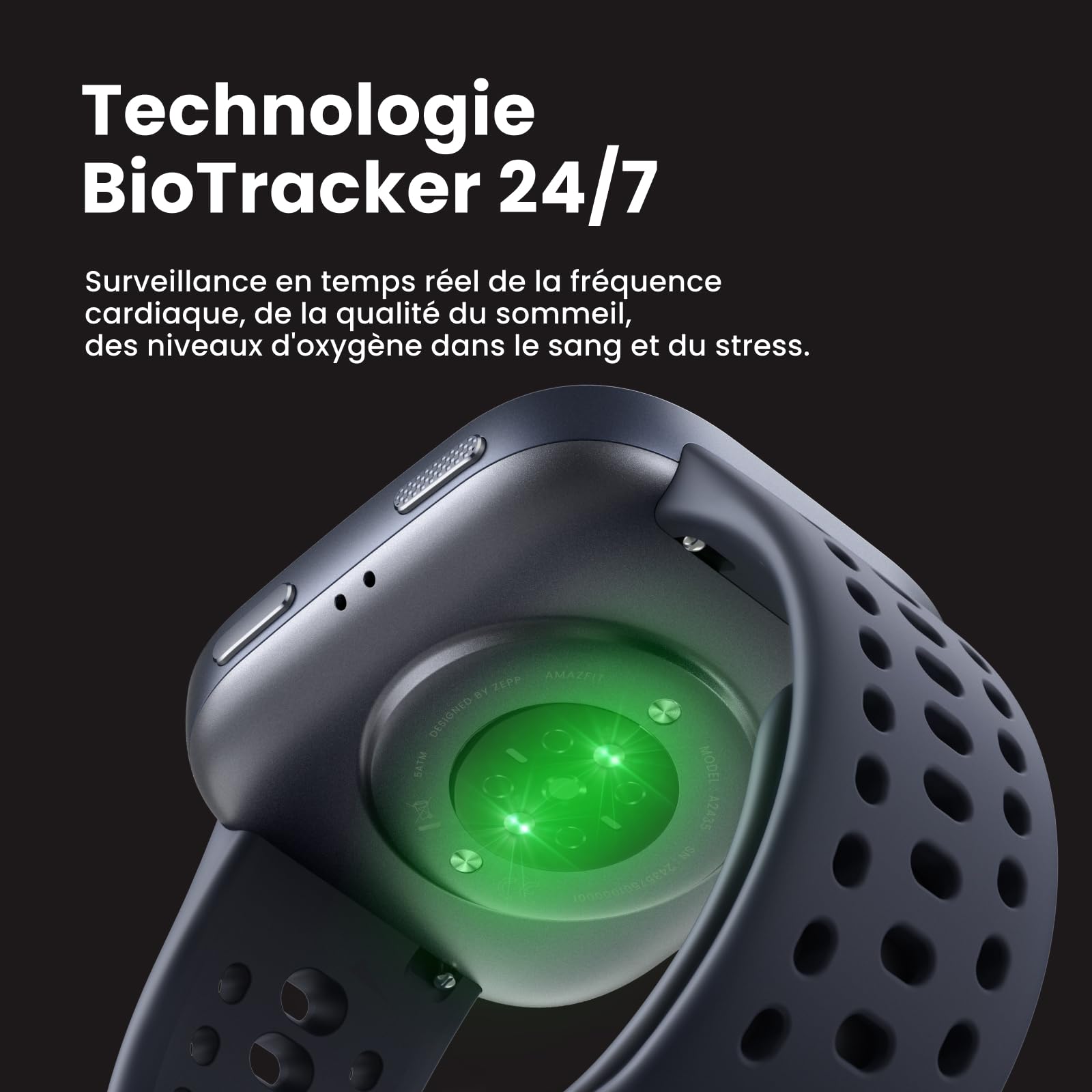 Amazfit Bip 6 Smartwatch 46mm, Batterie 14 Jours, AMOLED 1,97", GPS avec Cartes, IA, Appels Bluetooth, Suivi Santé et Sommeil, 140+ Modes Sportifs, Étanchéité 5ATM, Noir