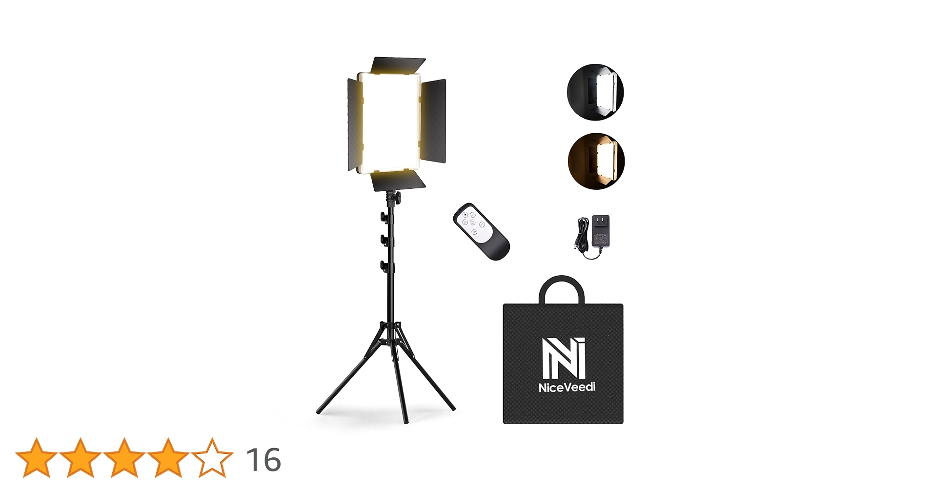 Amazon | NiceVeedi 撮影用ライト LEDビデオライト 36W二色 調整