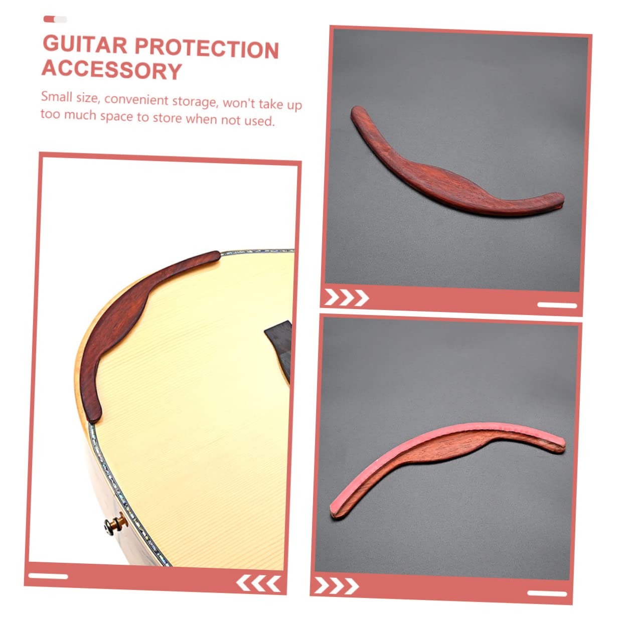 Abaodam 4 Piezas De Guitarra A Mano Accesorio De Protección De Guitarra Práctico Reposabrazos Eléctrica Reposabrazos De Madera Práctica De Reposabrazos