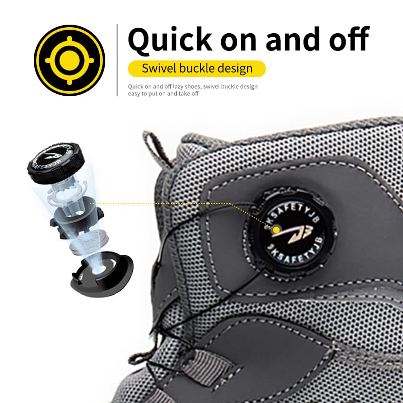 Image of Steel Toe Work Sneakers for Men Women Lightweight Comfortable Industrial & Construction Work Safety Shoes