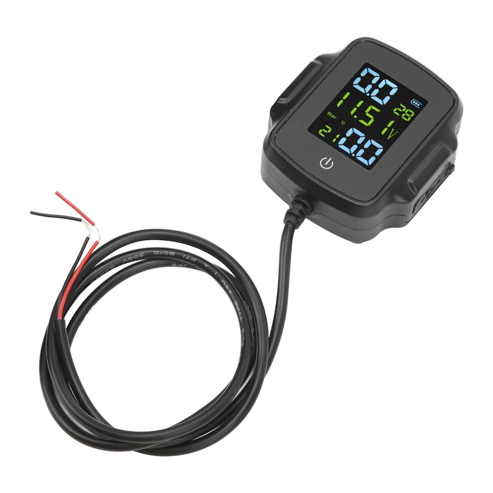 Ejoyous de Monitoreo de Presión de Neumáticos para Motocicleta, TPMS de Monitoreo de Presión de Neumáticos Sensor Inalámbrico de Presión de Neumáticos Medidor de Presión de Neumáticos
