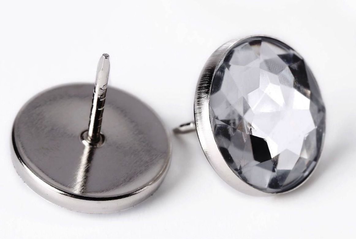 Headboard, Sofa, Furniture Decore Crystal Upholstery 22MM Diameter Crystal Buttons (100)