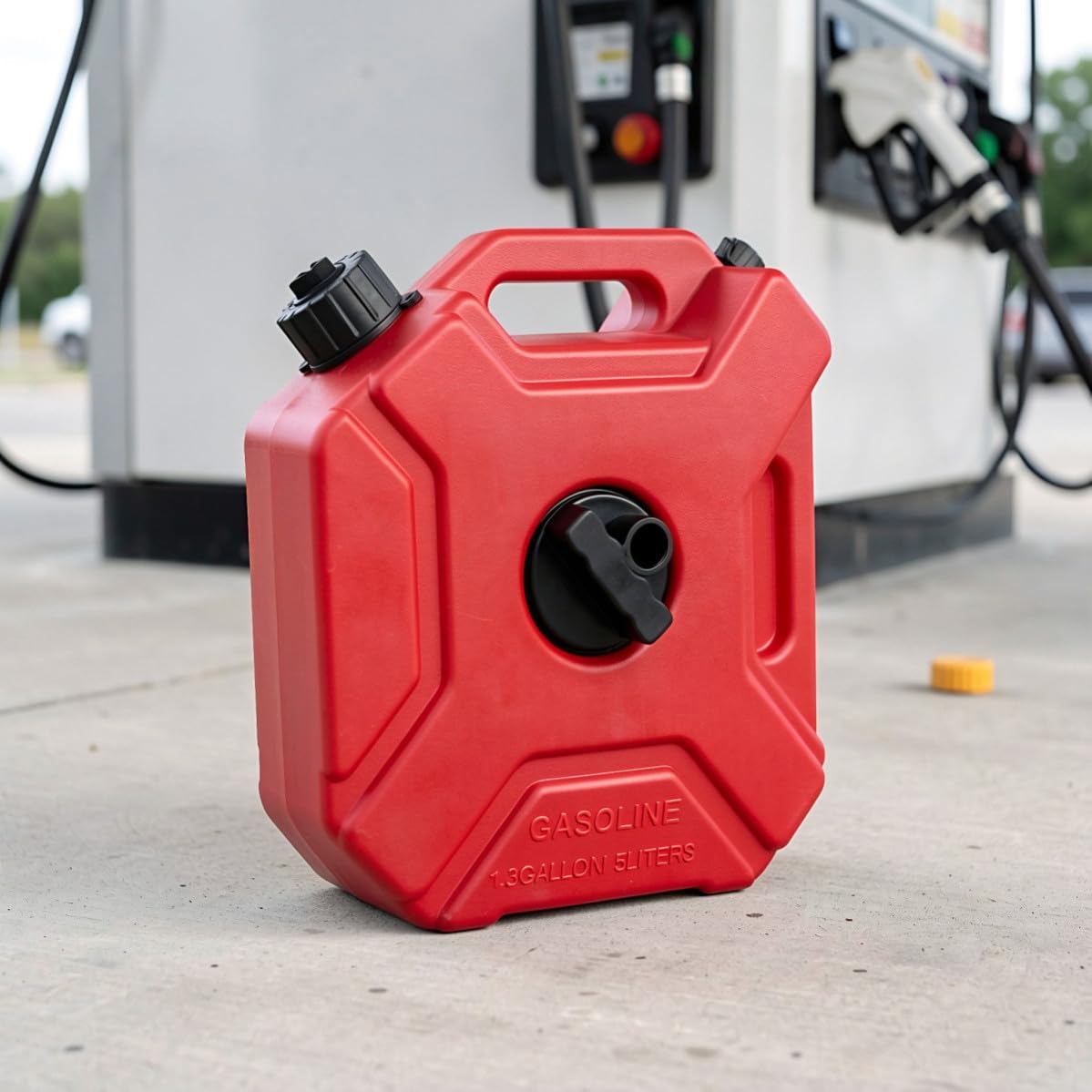 Toyvian Contenedor de Combustible 5l para Motos y Coches, Plástico Metal