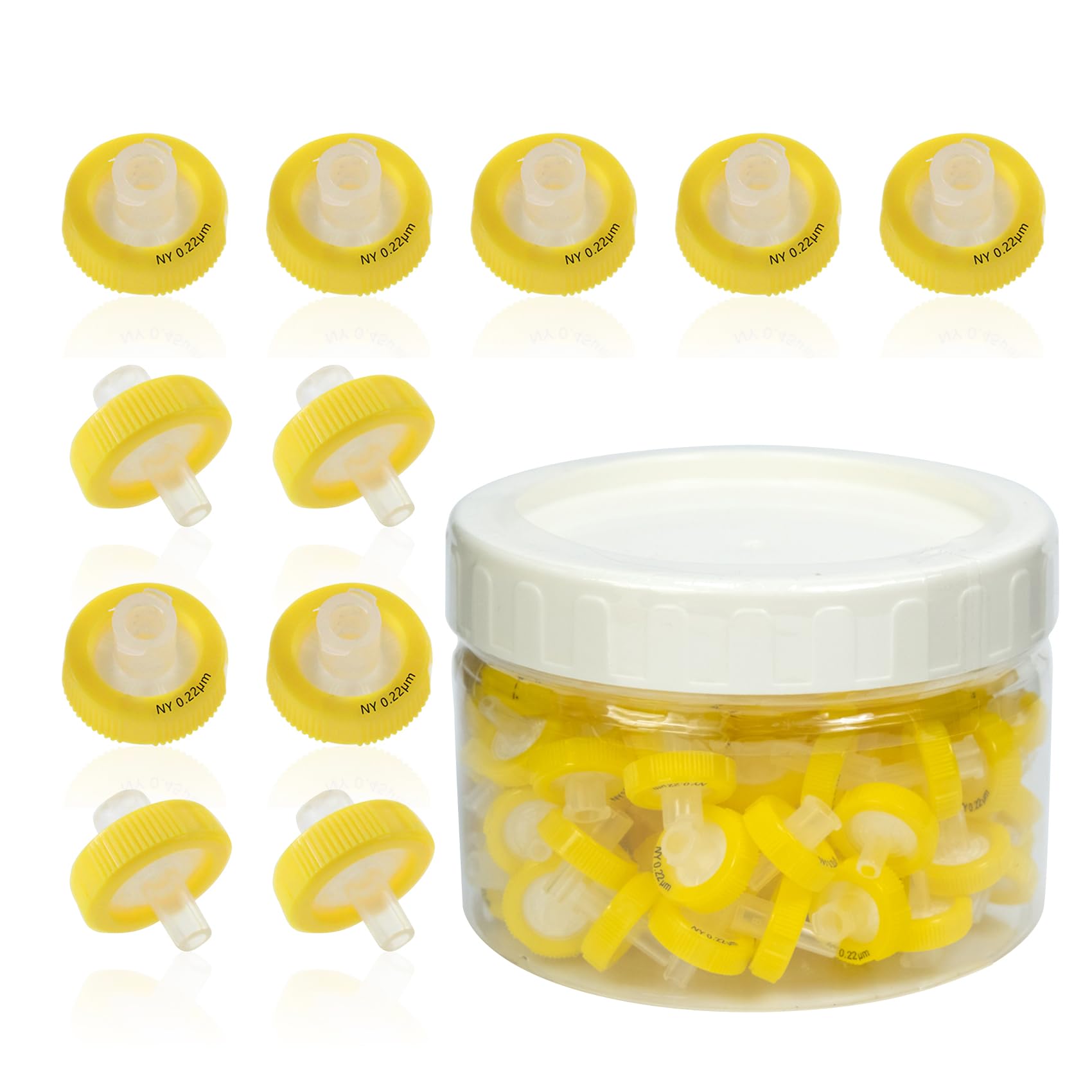 SERHICS Syringe Filters NY 13 mm 0.22 um Non Sterile 100/pk