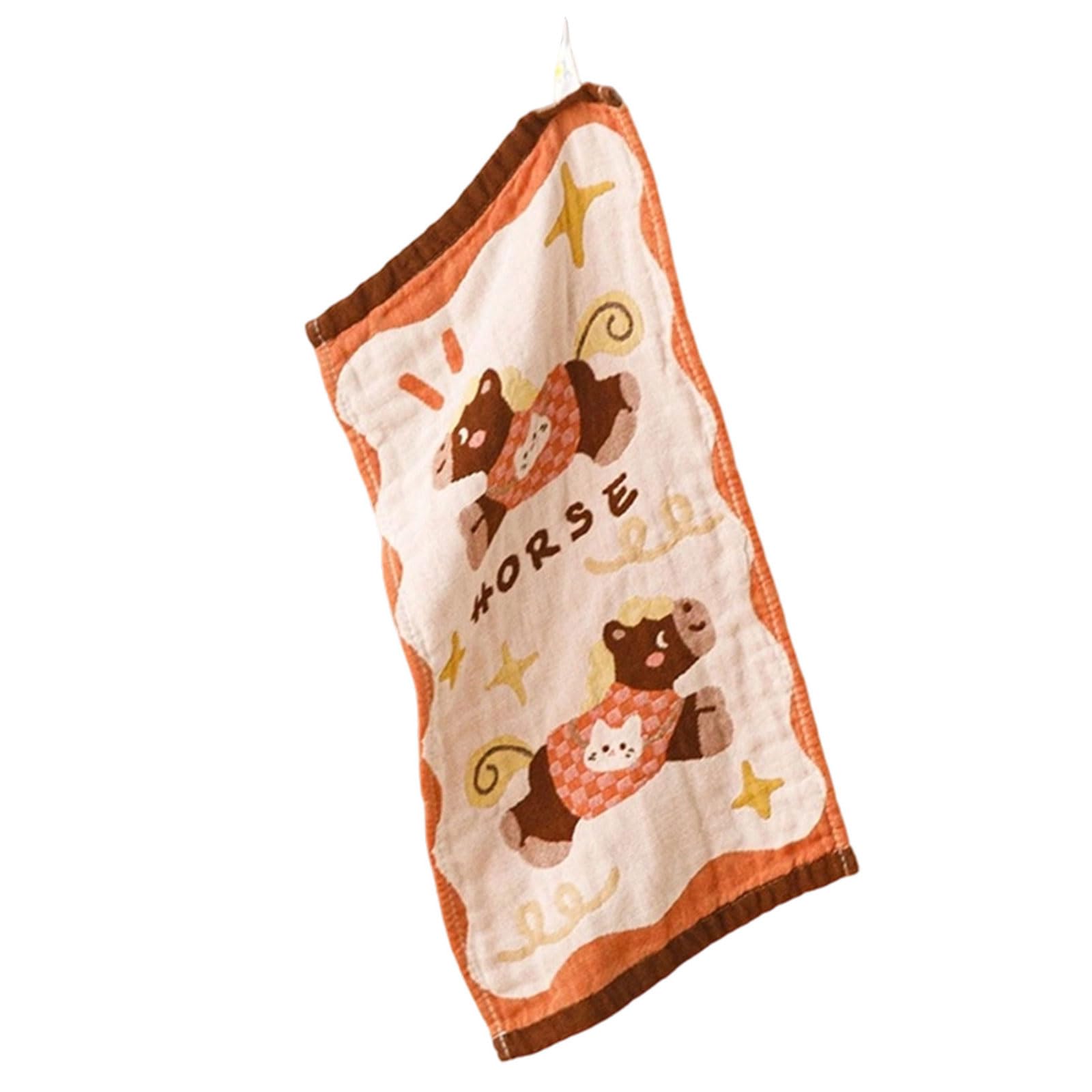 ZEPFJHE Horse Pattern Cotton Gauze Baby Washcloth Breathable Burp Towel Quick Dry Handkerchief for Infants Newborns Bathing Quick Dry Child Hand Towel