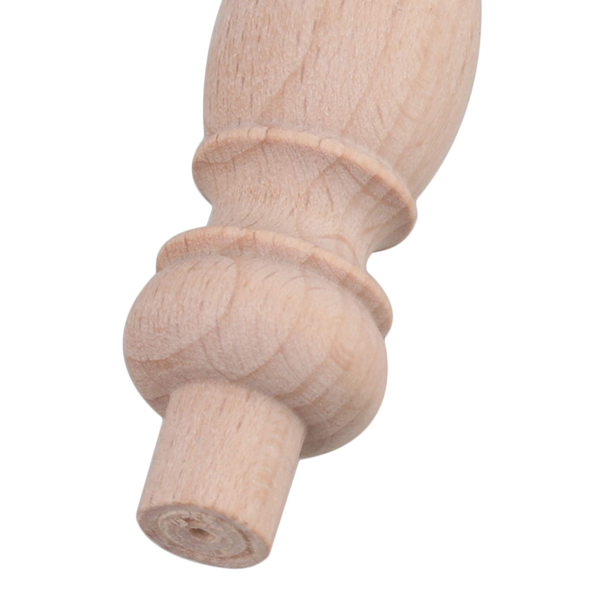 H-81 haya madera inacabada Craft Spindles Wood Spindle Balaustre para muebles Inicio Reparaci¨®n paquete de decoraci¨®n de 20