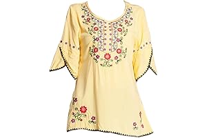 Cotton Embroidered Cinco de Mayo Festive Tops