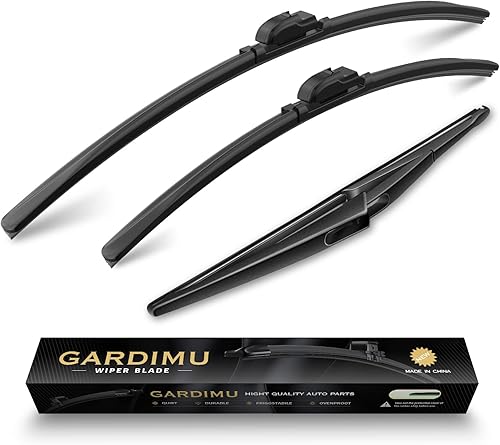 Miniatura 1 de Limpiaparabrisas de repuesto para Nissan Pathfinder 2013, 2014, 2015, 2016, 2017, 2018, 2019, 2020, 3 piezas de limpiaparabrisas delantero y trasero